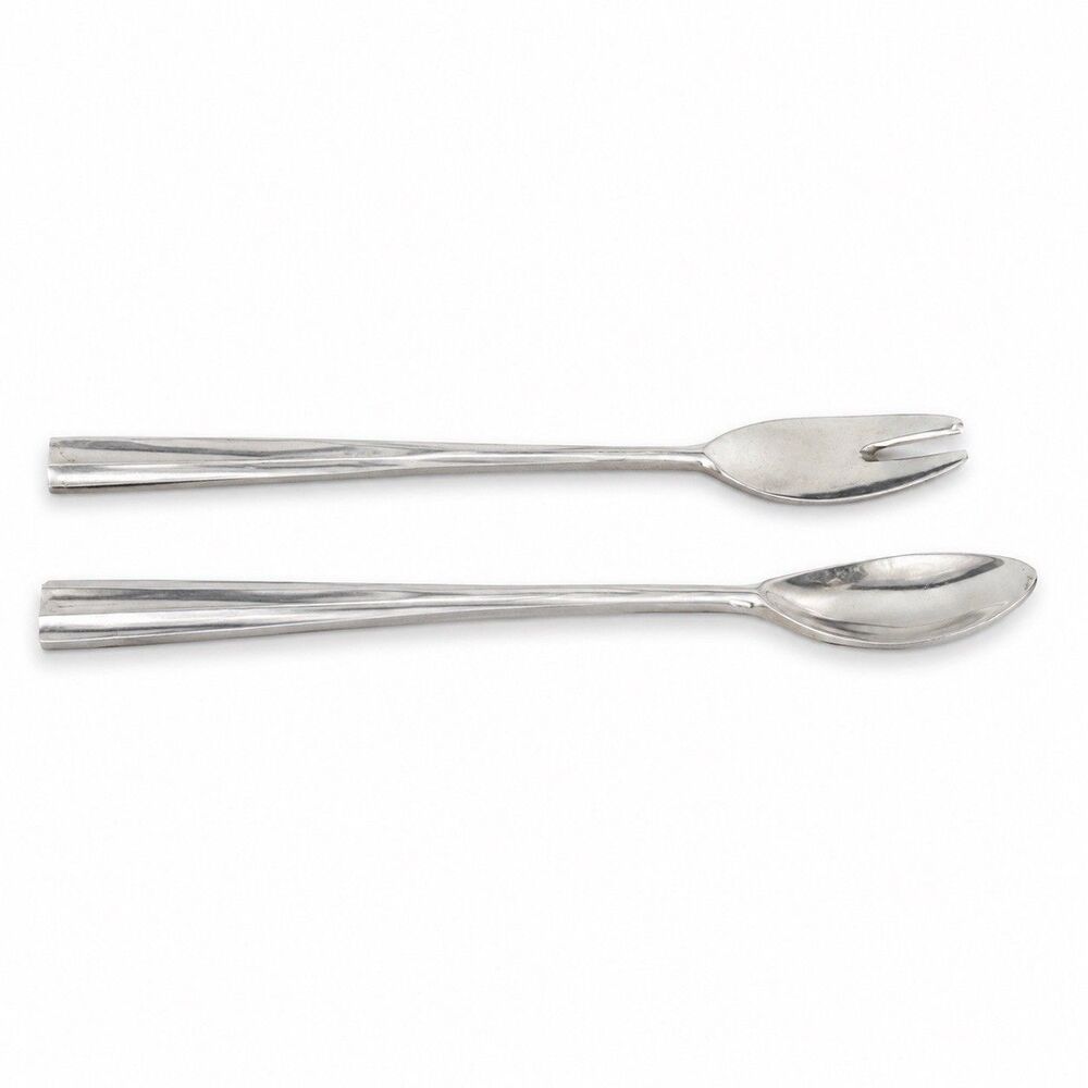 Vintage RH Macy & Co Salad Serving Spoon Fork Set Mid Century Modern